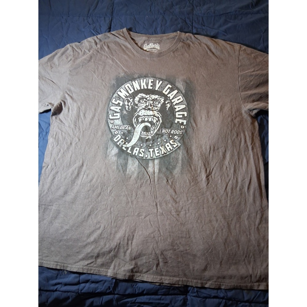 Gas Monkey‎ Shirt Adult Extra 2XL Gray Graphic Hot Rods Short Sleeve Racing Men